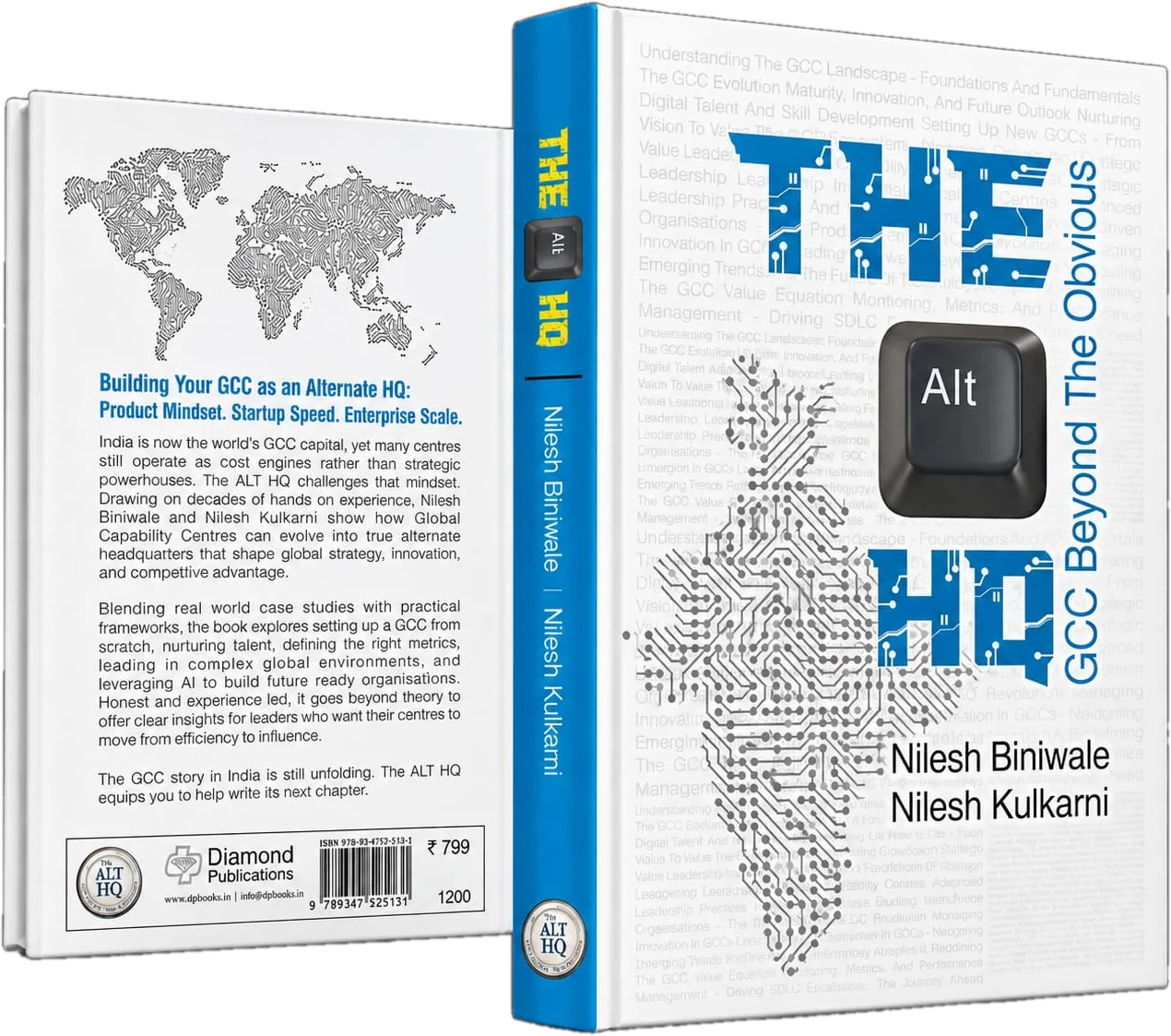 The ALT HQ hardcover, front and back: GCC Beyond The Obvious, by Nilesh Biniwale and Nilesh Kulkarni